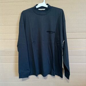 Essentials Essential Fear of God Long Sleeve T-Shirt in black
